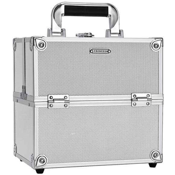 Professional Makeup Train Case Portable Cosmetic Organizer Case 4 Trays Aluminum - Picture 1 of 6